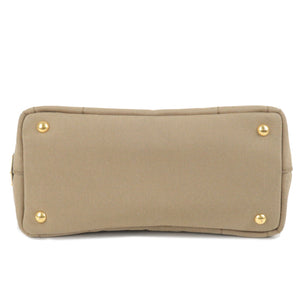 Prada Canapa Mini Canvas 2Way Bag Shoulder Bag Beige 1BG439