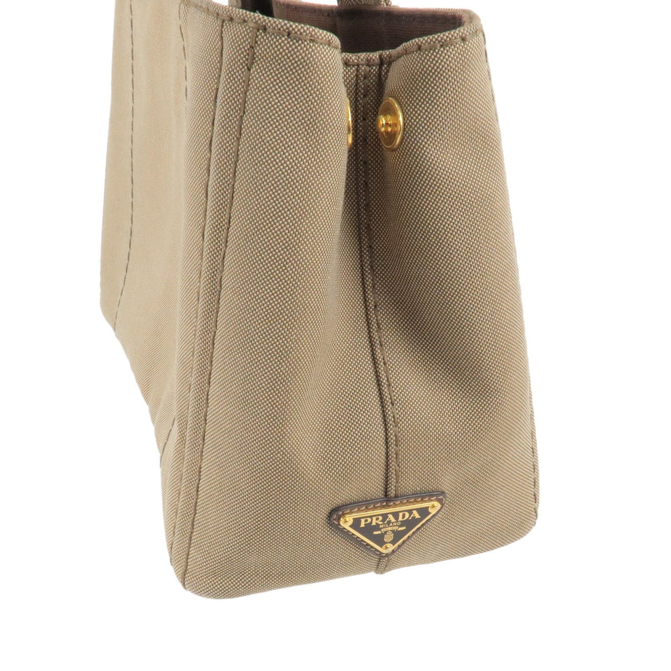Prada Canapa Mini Canvas 2Way Bag Shoulder Bag Beige 1BG439