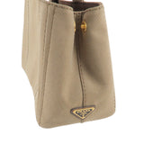 Prada Canapa Mini Canvas 2Way Bag Shoulder Bag Beige 1BG439