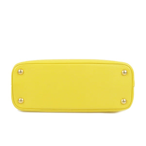 Prada Leather 2Way Hand Bag Shoulder Bag Yellow BL0907