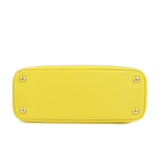 Prada Leather 2Way Hand Bag Shoulder Bag Yellow BL0907
