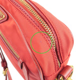 Prada Logo Nylon Leather Shoulder Bag ROSSO Red BT0773