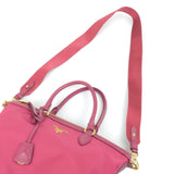 Prada Nylon Leather 2Way Bag Hand Bag Shoulder Bag IBISCO 1BA104