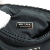 Prada Logo Nylon Cosmetic Pouch Hand Bag Clutch Bag NERO Black