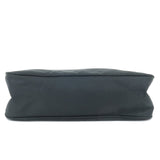 Prada Logo Nylon Cosmetic Pouch Hand Bag Clutch Bag NERO Black