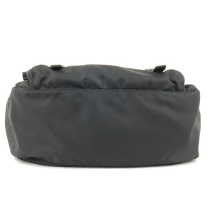 Prada Logo Nylon Leather Shoulder Bag NERO Black BT6671