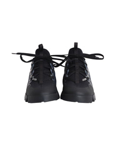 Dior D-Connect Sneakers in Black Leather and Neoprene