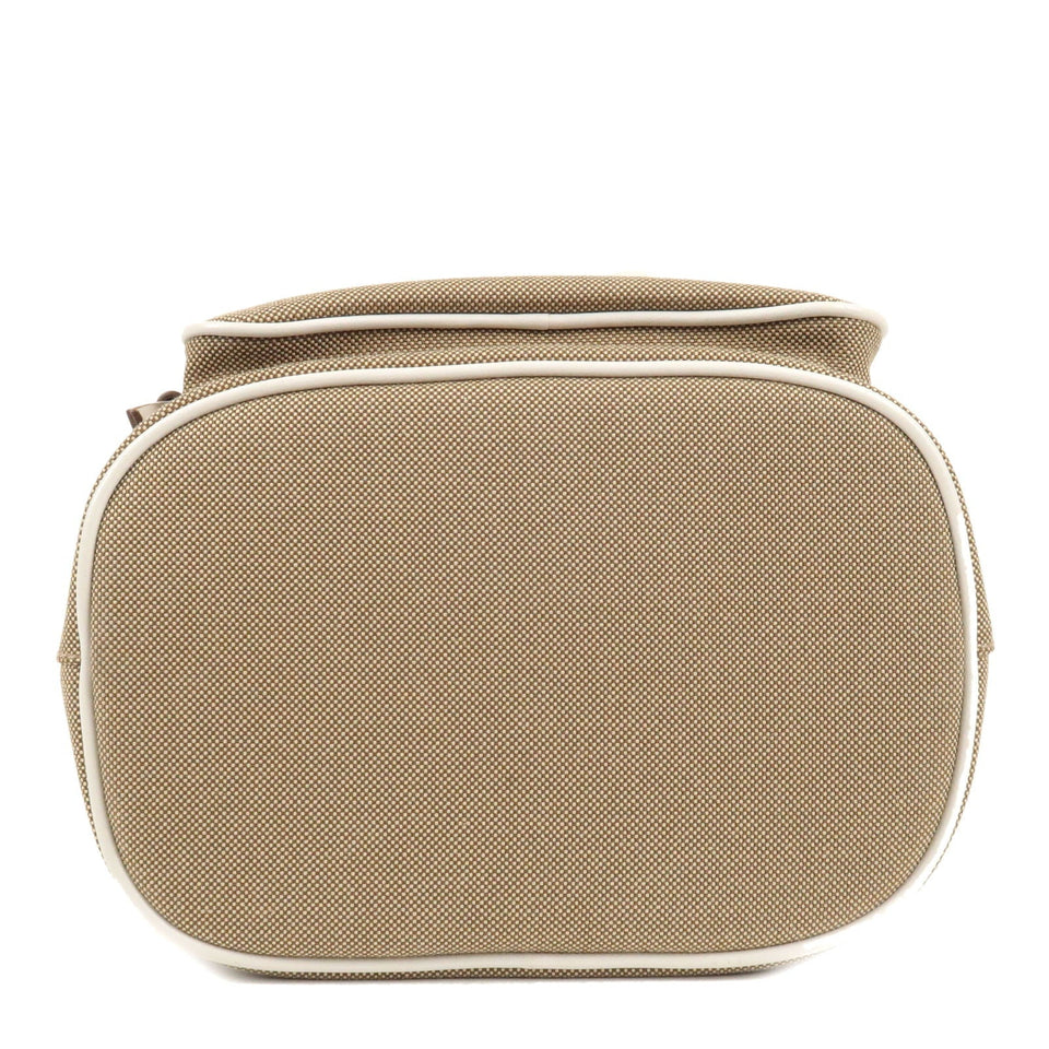 Prada Logo Jacquard Leather 2Way Bag Hand Bag Beige 1BH038