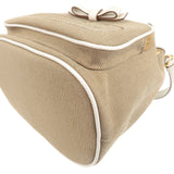 Prada Logo Jacquard Leather 2Way Bag Hand Bag Beige 1BH038