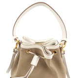 Prada Logo Jacquard Leather 2Way Bag Hand Bag Beige 1BH038