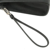 Prada Logo Leather Second Bag Clutch Bag NERO Black 2NE009