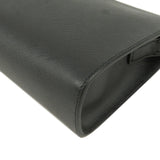 Prada Logo Leather Second Bag Clutch Bag NERO Black 2NE009