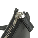 Prada Logo Leather Second Bag Clutch Bag NERO Black 2NE009