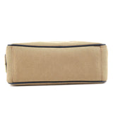 Prada Logo Jacquard Leather Shoulder Bag Beige Navy 1BH089