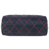 Prada 2Way Nylon Leather Quilting Shoulder Bag Navy 1BA090