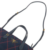 Prada 2Way Nylon Leather Quilting Shoulder Bag Navy 1BA090