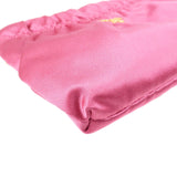 Prada Satin Pouch Cosmetic Pouch Mini Hand Bag Pink 1N1662