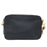 Prada Logo Nylon Leather Ribbon Shoulder Bag Black 1N1727