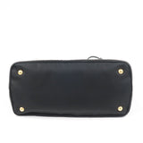 Prada Logo Nylon Leather 2Way Bag Hand Bag NERO Black 1BA579