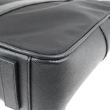 Prada Logo Nylon Leather Business Bag Brief Case Black 2VE661