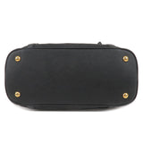 Prada Logo Nylon Leather 2Way Bag Hand Bag Shoulder Bag Black