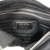 Prada Logo Nylon Leather Shoulder Bag Hand Bag NERO Black