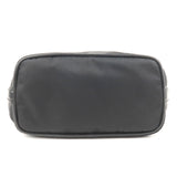 Prada Logo Nylon Leather Shoulder Bag Hand Bag NERO Black