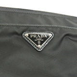 Prada Logo Nylon Leather Shoulder Bag NERO Black 1BH978