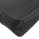 Prada Logo Nylon Leather Shoulder Bag NERO Black Gold 1BH089
