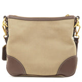 Prada Logo Jacquard Leather Shoulder Bag Beige Brown BT0867