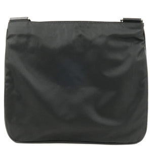Prada Logo Nylon Leather Shoulder Bag NERO Black VA0563