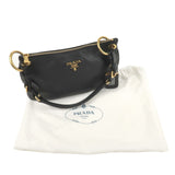 Prada Leather Shoulder Bag Hand Bag NERO Black BR4894