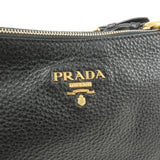 Prada Leather Shoulder Bag Hand Bag NERO Black BR4894