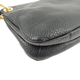 Prada Leather Shoulder Bag Hand Bag NERO Black BR4894