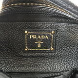 Prada Leather Shoulder Bag Hand Bag NERO Black BR4894
