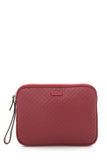 Gucci Microguccissima Red Leather Clutch Bag
