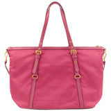 Prada Logo Nylon Leather 2Way Bag Tote Bag Pink BR4253
