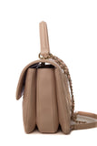 Chanel Blush Lambskin "Trendy"  Handbag W/ Gold HW