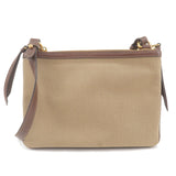 Prada Logo Jacquard Leather Shoulder Bag Beige Brown 1BH046