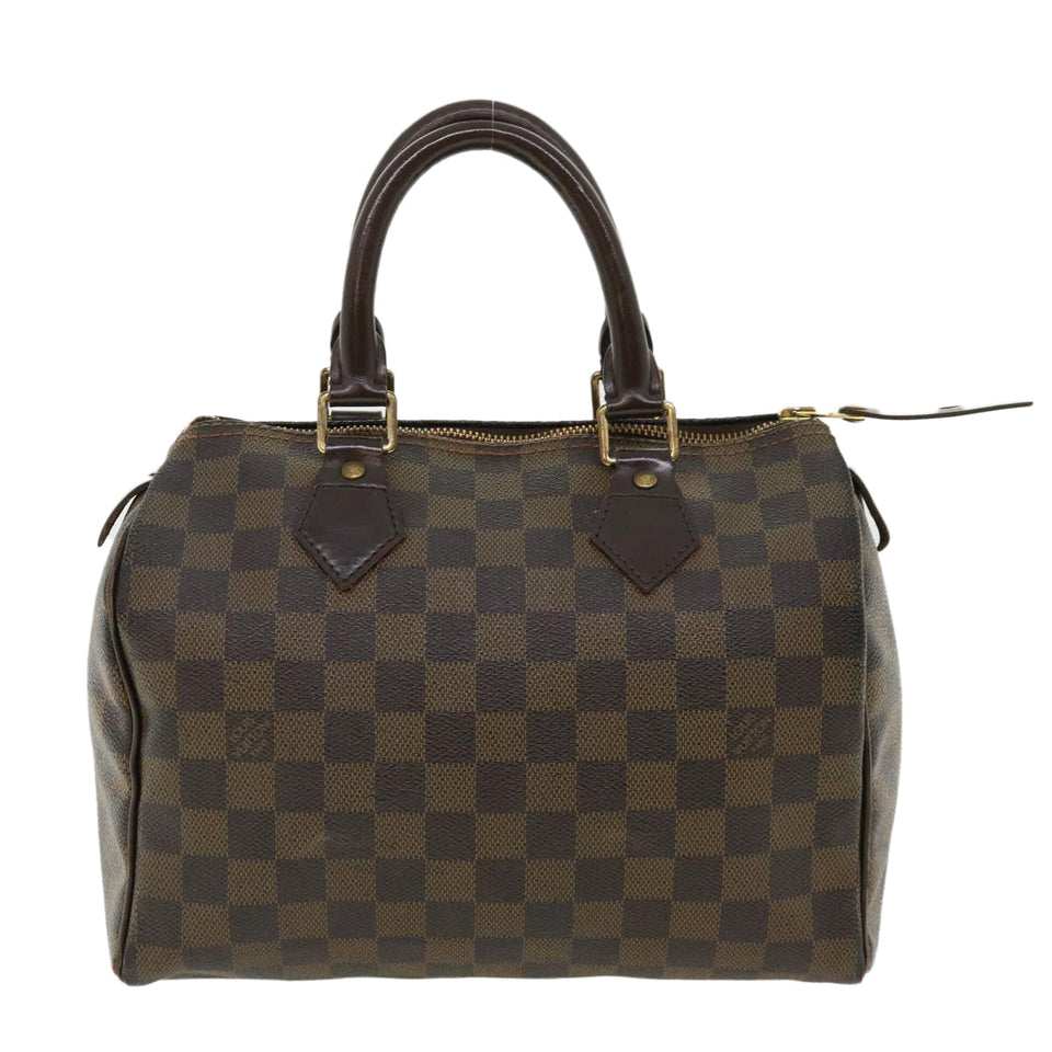 LOUIS VUITTON Damier Ebene Speedy 25 Hand Bag N41532 LV Auth 36510