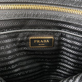 Prada Logo Nylon Leather 2Way Bag Hand Bag Black NERO 1BB013
