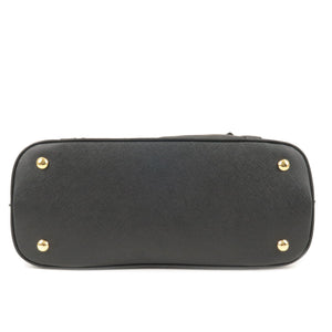 Prada Logo Nylon Leather 2Way Bag Hand Bag Black NERO 1BB013