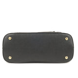 Prada Logo Nylon Leather 2Way Bag Hand Bag Black NERO 1BB013