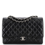 CHANEL Classic Double Flap Bag Quilted Caviar Maxi