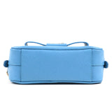 Prada Leather Ribbon Shoulder Bag Small Bag Light Blue 1NF674