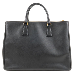 Prada Logo Leather Hand Bag Tote Bag Black BN1786