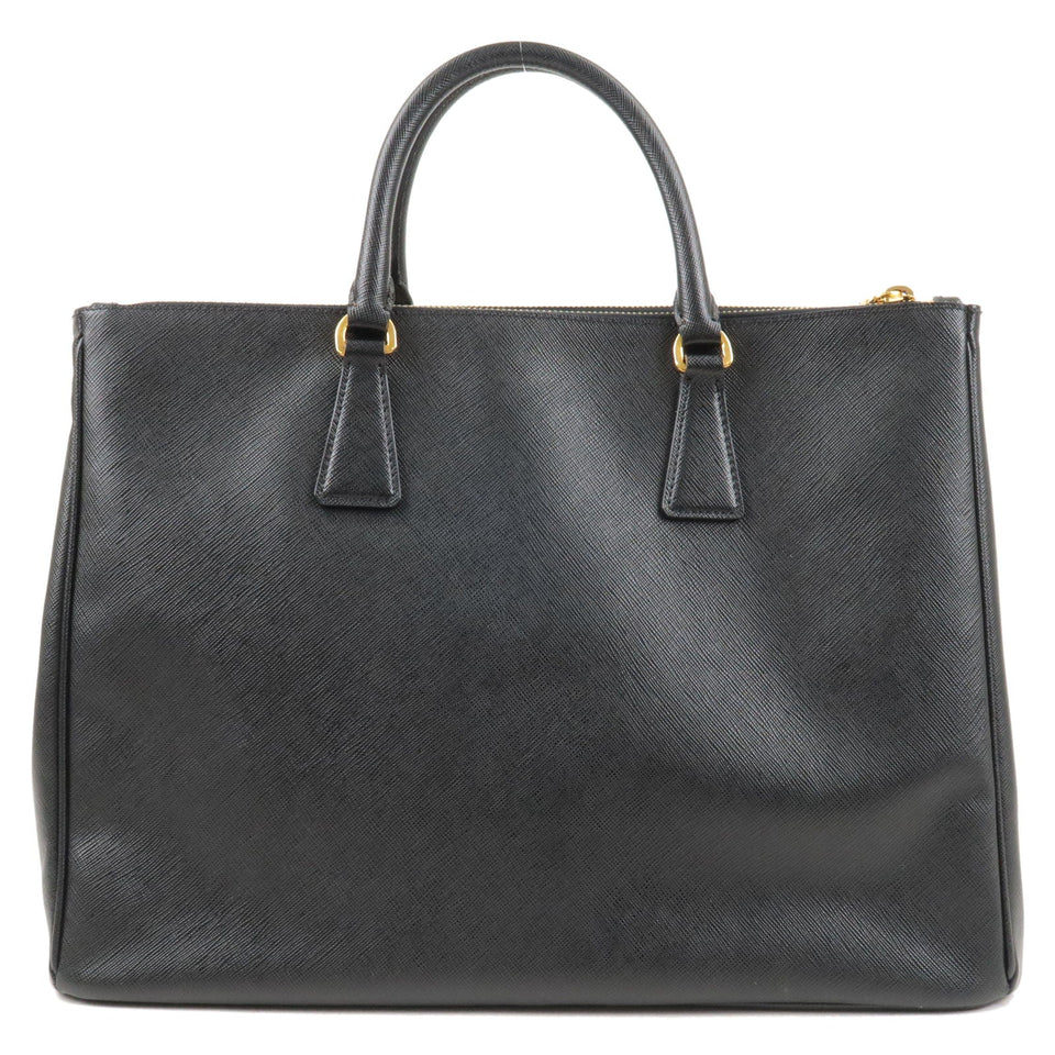Prada Logo Leather Hand Bag Tote Bag Black BN1786