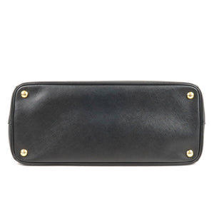 Prada Logo Leather Hand Bag Tote Bag Black BN1786