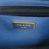 Prada Logo Leather 2Way Bag Shoulder Bag Bluette Blue 1BA837
