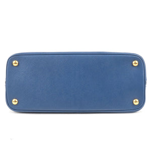 Prada Logo Leather 2Way Bag Shoulder Bag Bluette Blue 1BA837